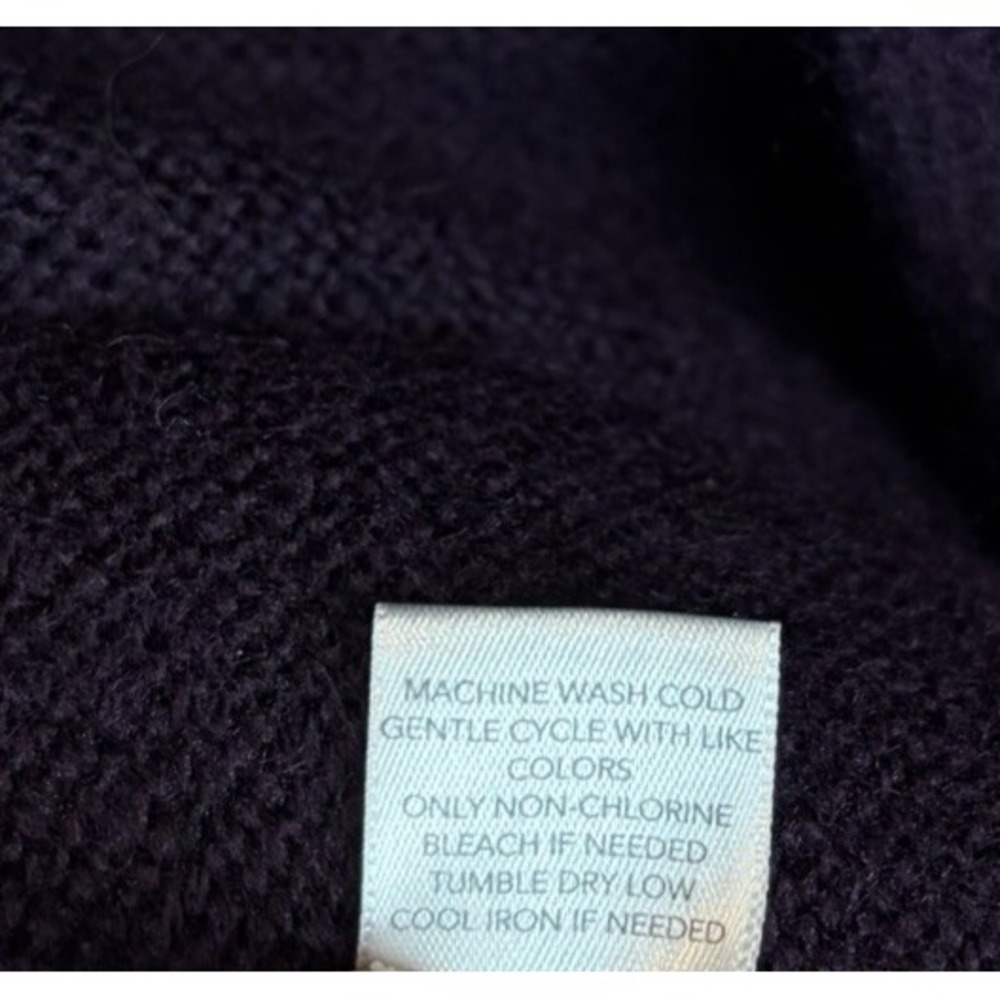 CJ Banks Cardigan Sweater Open Womens 2X Knit Burgundy Pockets Office Career - Picture 10 of 10